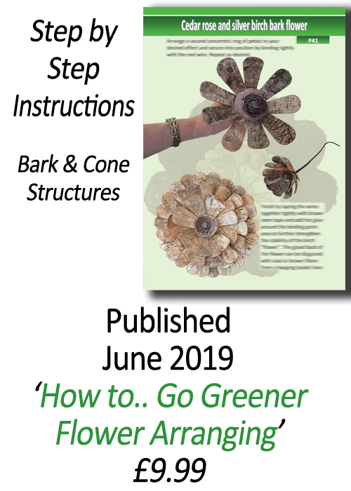 Flower Arranging Books - How to.. Go Greener Flower Arranging- Leaf Manipulation and Bark and Cone Structures - Volume 1 - by Gill McGregor